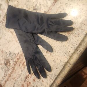 Vtg 100% nylon navy blue  gloves